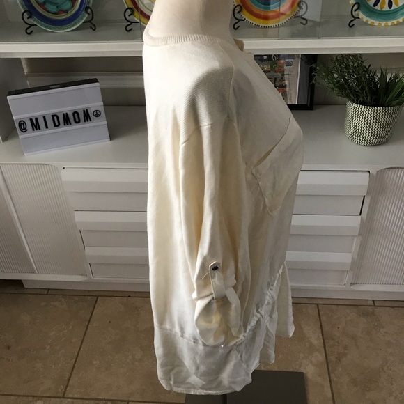 Calvin Klein cream knit tunic silky front - Picture 4 of 7